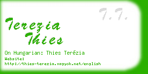 terezia thies business card